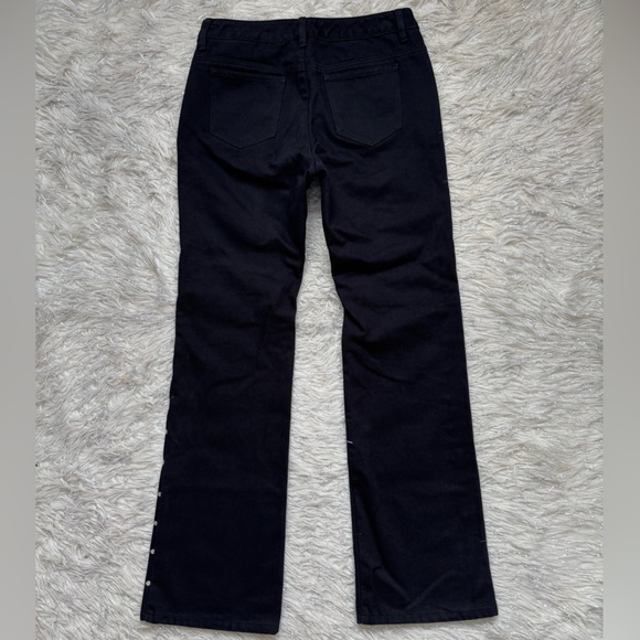 Michael Michael Kors Black Women’s Flare Stud Side Button pants Jeans Size 6 - Picture 5 of 16